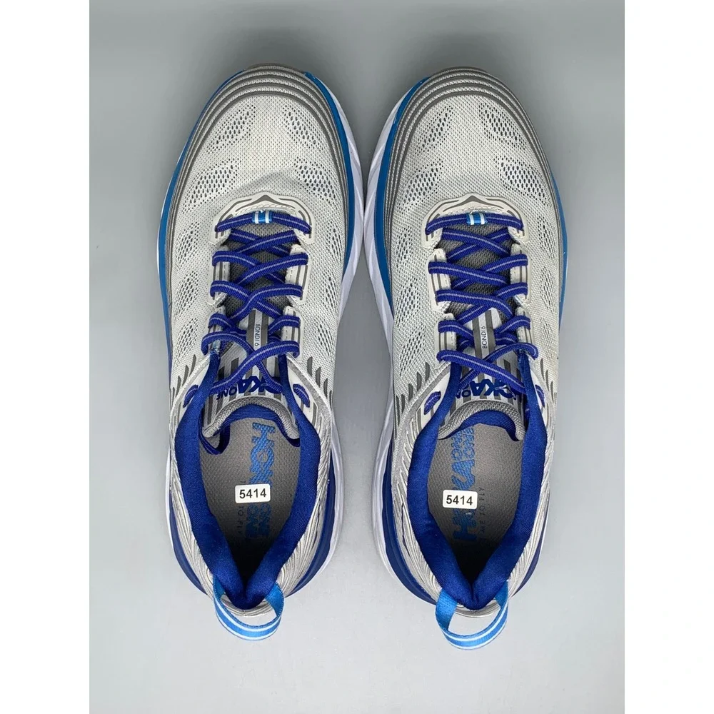 Hoka One One Bondi 6 Gray Blue Running Shoes 1019269 VBFG Men's Sz 11.5